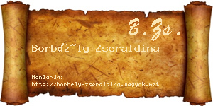 Borbély Zseraldina névjegykártya