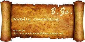 Borbély Zseraldina névjegykártya